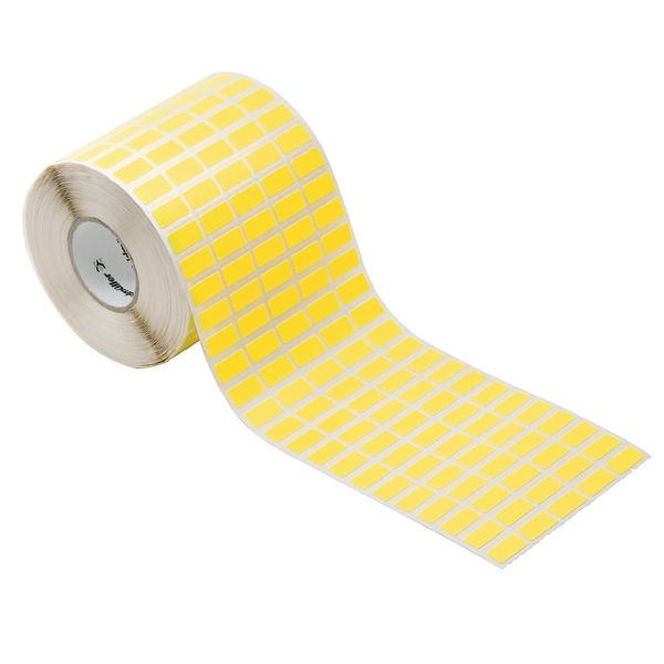 Device marking, Self-adhesive, 18 mm, Cotton fabric, yellow image 1