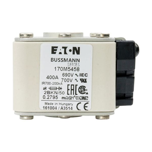 Fuse-link, high speed, 400 A, AC 690 V, size 2, aR, IEC, UL, single indicator image 12