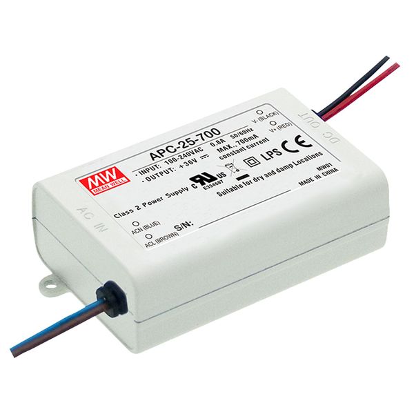 APC-25-700 Led driver, 25.2W, 11-36V, 700mA CC, MEAN WELL image 1