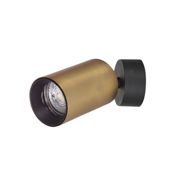 Black & Satin Gold Aluminium  LED GU10 1x10 Watt 220-240 Volt  IP20 Bulb Excluded   D: 5.7 H: 13 cm Rotating & Adjustable image 1