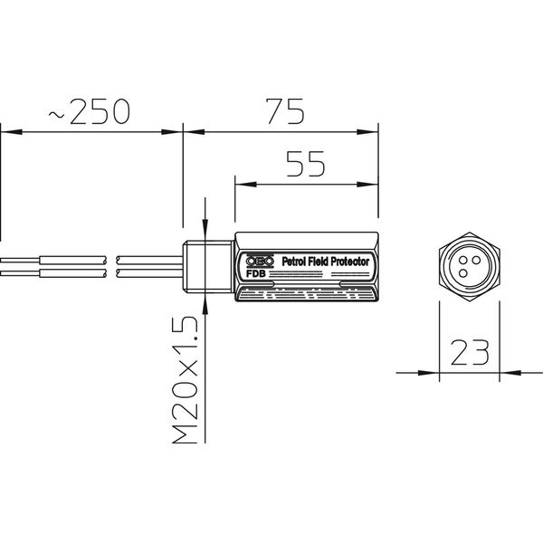 FDB-2 24-M Petrol Field Protector with metric thread 32V image 2