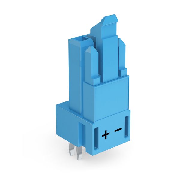 Socket for PCBs straight 2-pole blue image 1