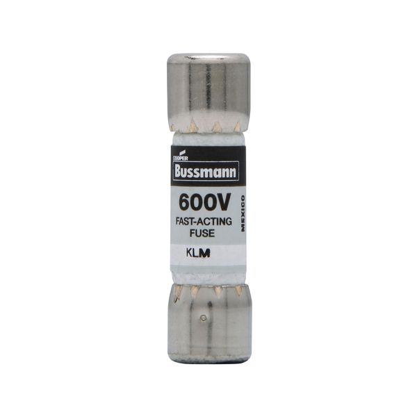 Eaton Bussmann series KLM fuse, 600 Vac, 600 Vdc, 7A, 100 kAIC at 600 Vac, 50 kAIC at 600 Vdc, Non Indicating, Fast acting, Melamine tube, Nickel-plated bronze endcap image 5