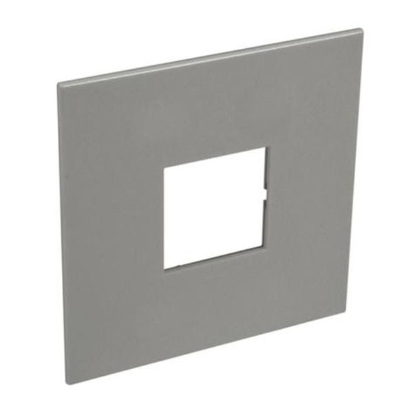 American and South African standard plate Arteor square version 2 modules for 4''x4'' box - magnesium image 1