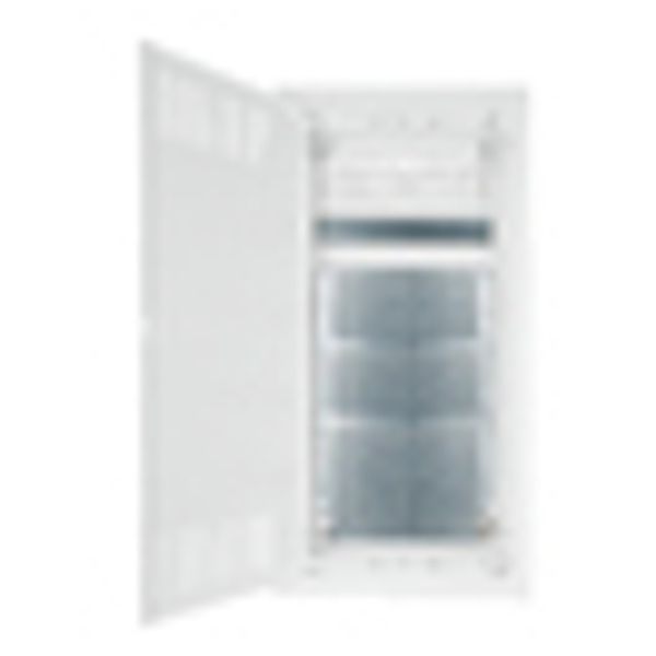 Flush-mounted media enclosure 4-rows - partition wall image 3