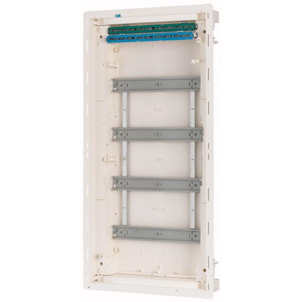 Hollow wall compact distribution board, 4-rows, flush sheet steel door image 4