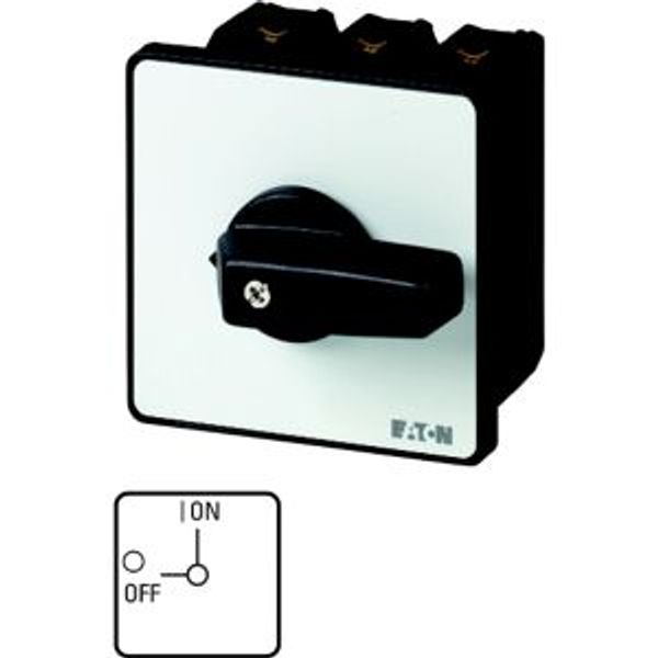 On-Off switch, P3, 100 A, flush mounting, 3 pole, with black thumb grip and front plate image 4