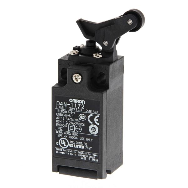 Limit switch, One-way roller arm lever (vertical), 1NC/1NO (slow-actio image 2