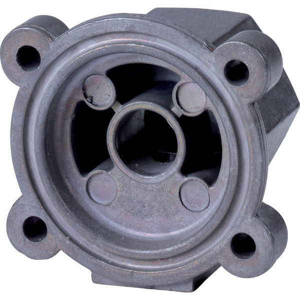Pressure pipe flange, 1/2 inch, +pressure gauge connection image 2