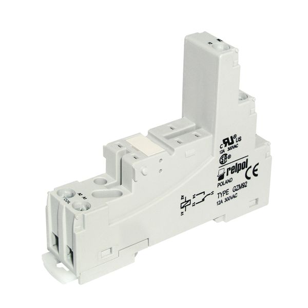 Socket for relays:  RM87N. Grey colour. image 1