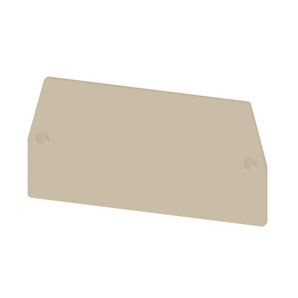 End and partition plate for terminals, 68.5 mm x 1.5 mm, dark beige image 1