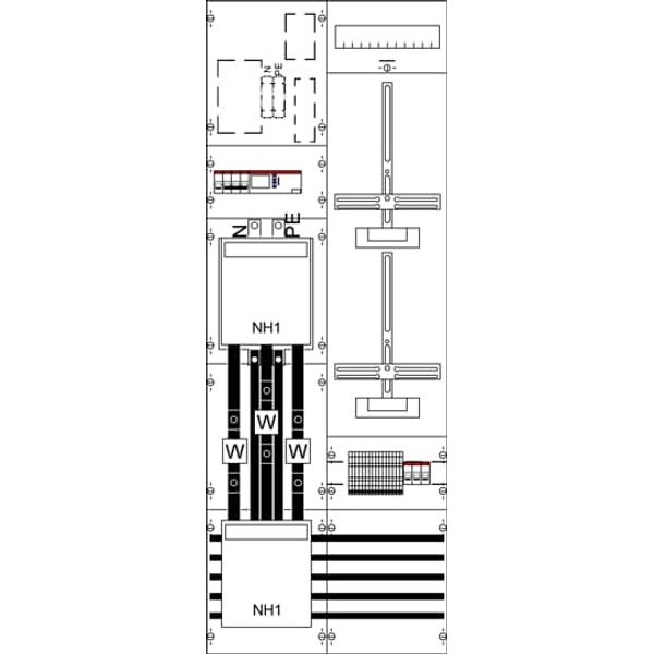 KA4210NA14 Measurement and metering transformer board for EEG, Field width: 2, Rows: 0, 1350 mm x 500 mm x 160 mm, IP2XC image 5