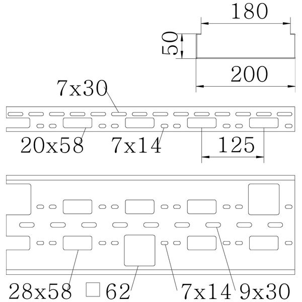 AZK 200 FS AZ small duct perforated 50x200x3000 image 2