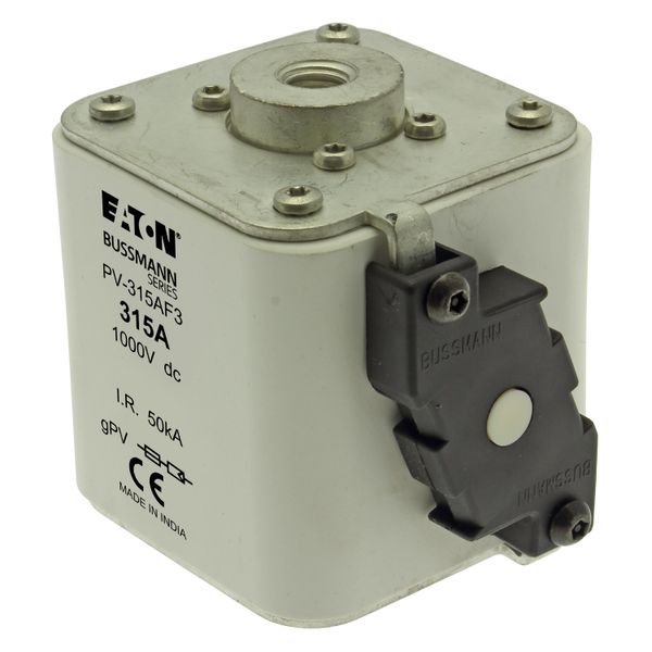 Fuse-link, high speed, 315 A, DC 1000 V, size 3, 76 x 92 x 91 mm, gPV, IEC, UL, single indicator image 6