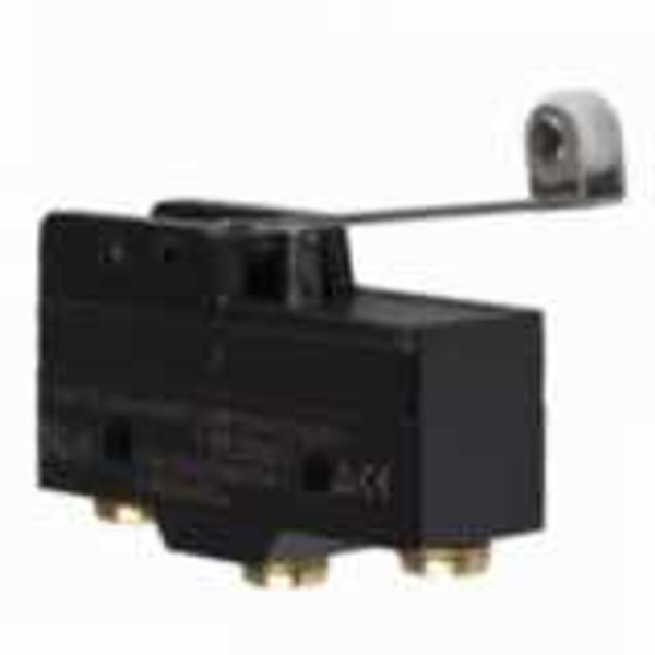General purpose basic switch, hinge roller lever, SPDT, 15A, screw ter image 2