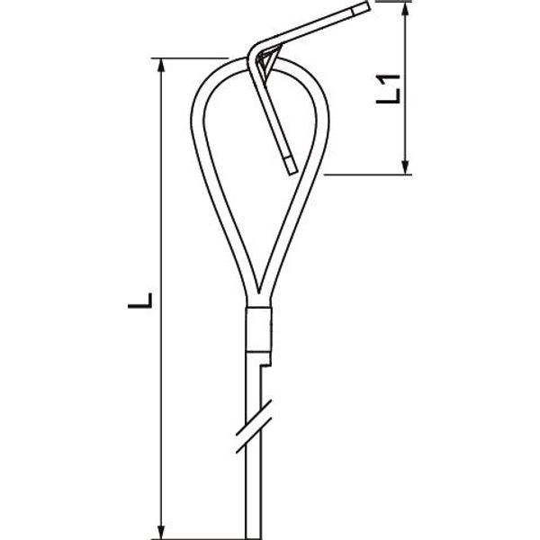 QWT UW 2 2M G Suspension wire with universal angle 2x2000mm image 2