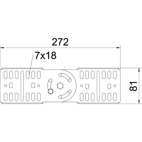 RGV 85 FT Adjustable connector for cable tray 85x270 image 2