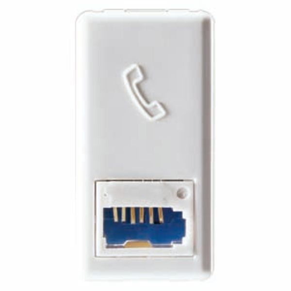 BRITISH STANDARD TELEPHONE SOCKET - 6 CONTACTS - SCREW-ON TERMINALS - 1 MODULE - SYSTEM WHITE image 2