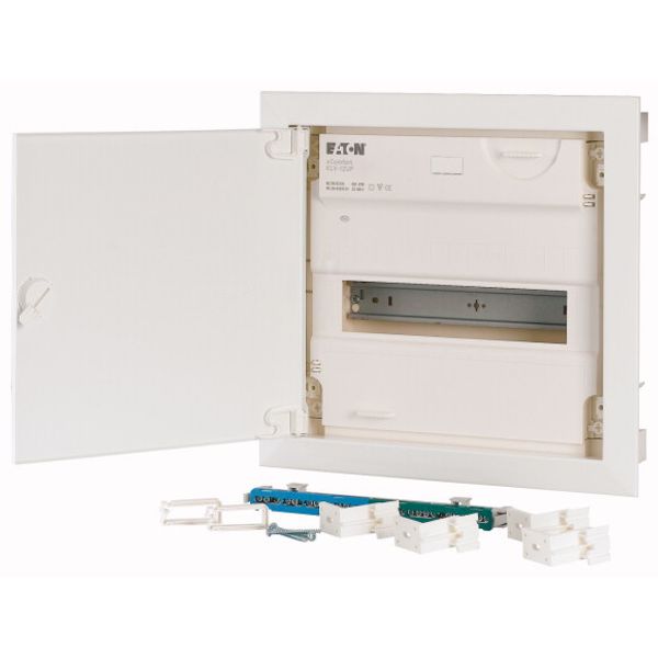 Compact distribution board-flush mounting, 1-rows, flush sheet steel door image 3