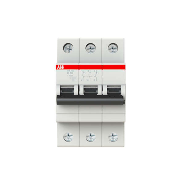 SH203-C50 Miniature Circuit Breaker - 3P - C - 50 A image 2