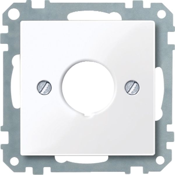 Central plate for command devices, active white, glossy, System M image 2