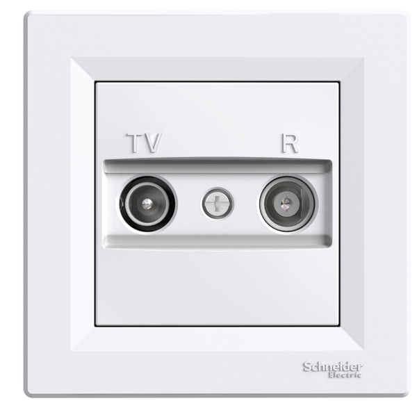 Asfora, TV/R intermediate socket, 4dB, white image 3