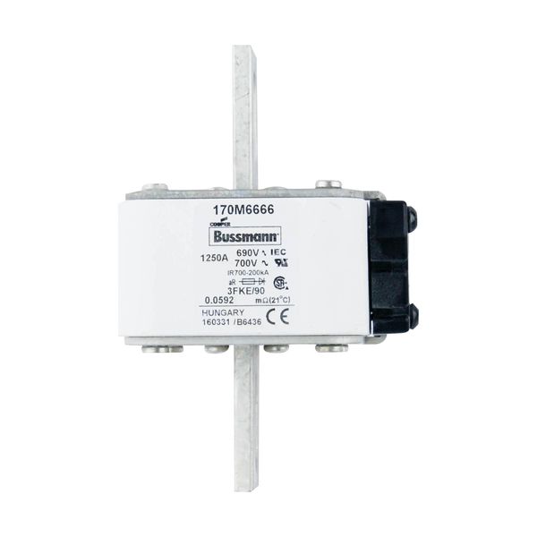 Fuse-link, high speed, 1250 A, AC 690 V, size 3, 76 x 92 x 135 mm, aR, IEC, UL, single indicator image 11