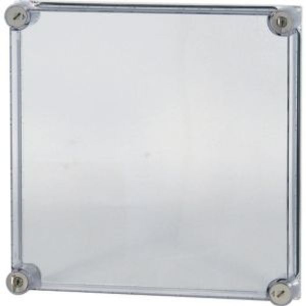 Cap, transparent smoky gray, lockable, HxWxD=375x375x50mm image 2