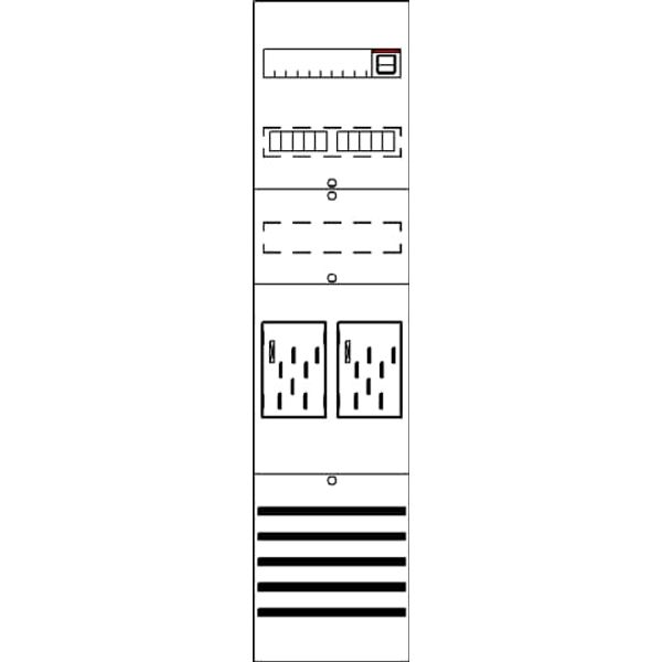 BF17A2XAM Meter panel, Field width: 1, Rows: 0, 1050 mm x 250 mm x 160 mm, IP2XC image 25