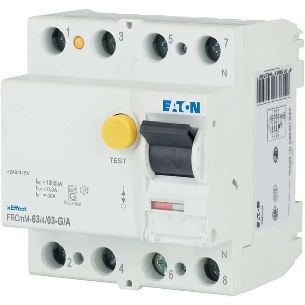 Residual current circuit breaker (RCCB), 63A, 4p, 300mA, type G/A image 12