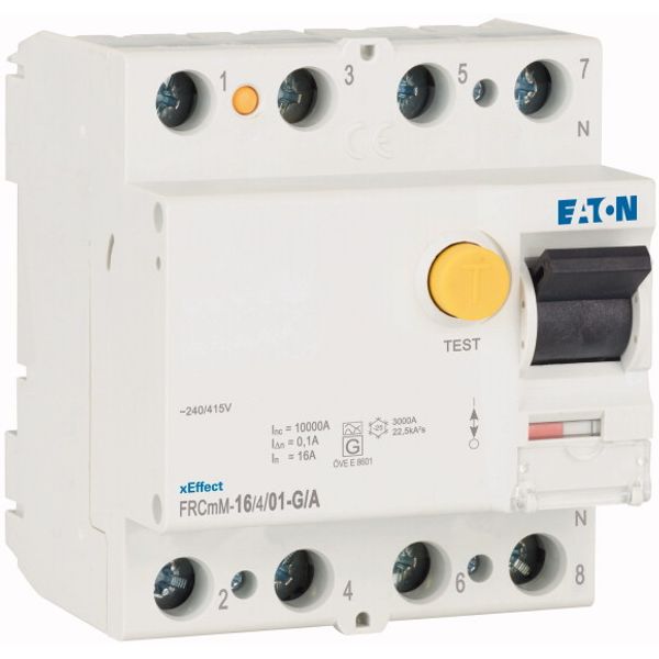 Residual current circuit breaker (RCCB), 16A, 4p, 100mA, type G/A image 4