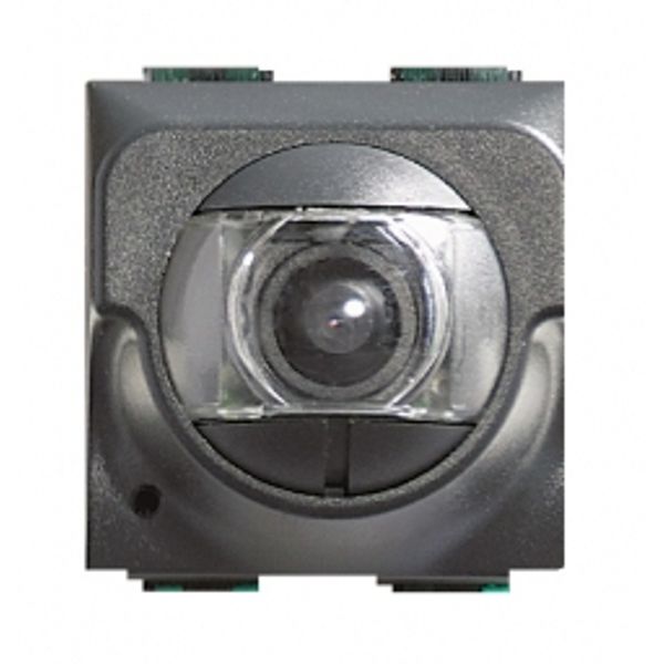 Flush mounted 2 wire indoor colour camera, black 391657 image 1