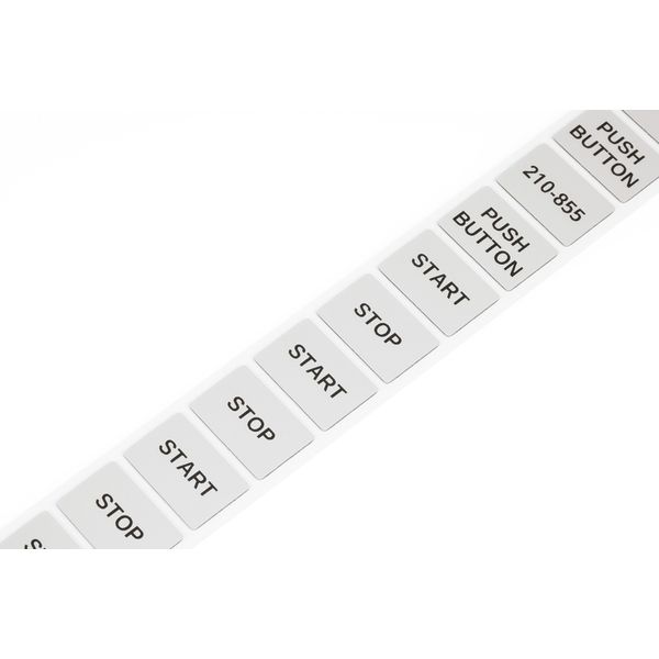 Push-button marker 27 x 18 mm silver-colored image 1