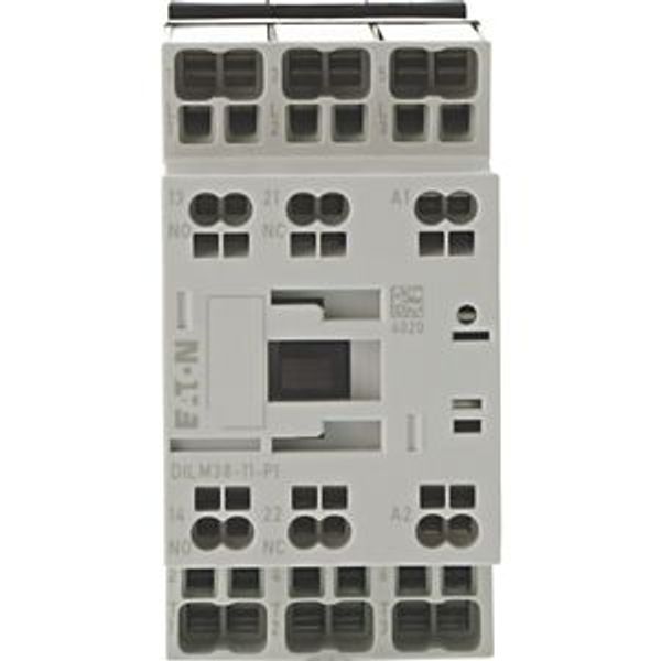 Contactor, 3 pole, 380 V 400 V 18.5 kW, 1 N/O, 1 NC, RDC 24: 24 - 27 V DC, DC operation, Push in terminals image 10
