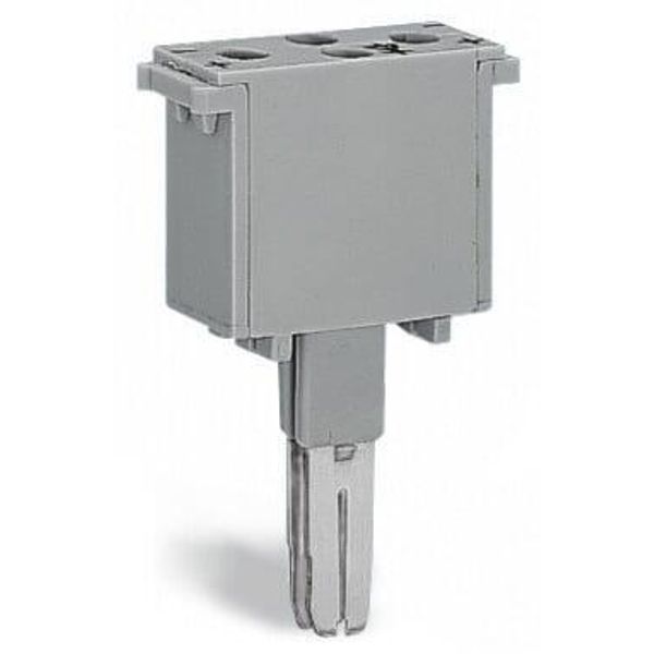 280-803/281-577 Component plug; 2-pole; with 3K3 resistor; 10 mm wide; gray image 1