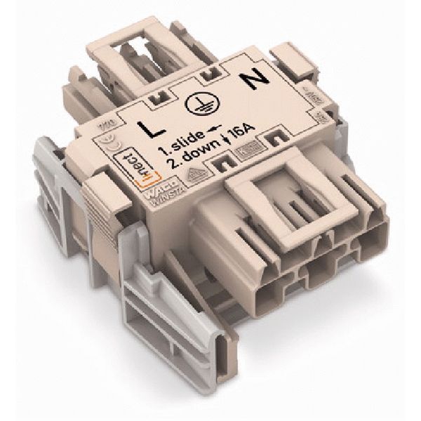 Linect® T-connector 3-pole Cod. A white image 2