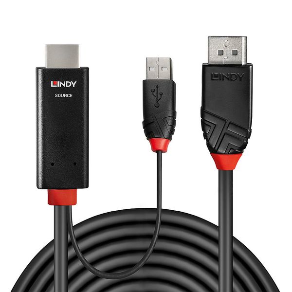 2m HDMI to Display Port 4K60Hz Adapter Cable Connects a single HDMI® device to a DisplayPort Display with a maximum resoltion of 4096x2160@60Hz image 2