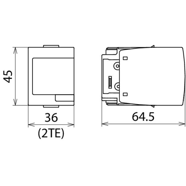 Protection module combined arrester Type 1+2+3 two-pole for DV M2 TT 2 image 2