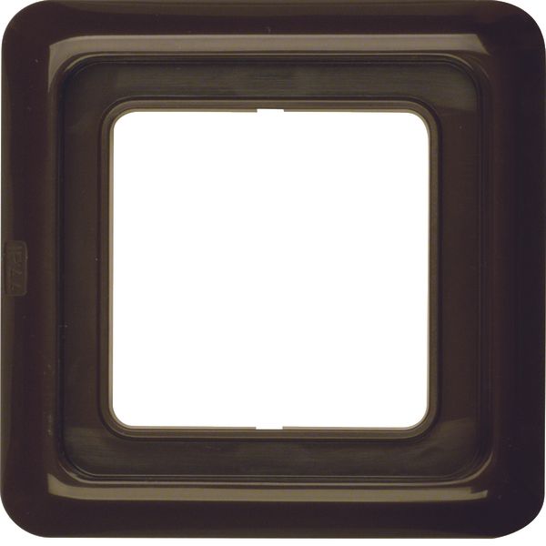 Frame 1gang, sealing, splash-proteced flush-mtd IP44, brown glossy image 1