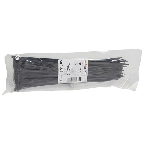 Cable tie Colring - w. 3.5 mm - L. 280 mm - sachet 100 pcs - black image 1