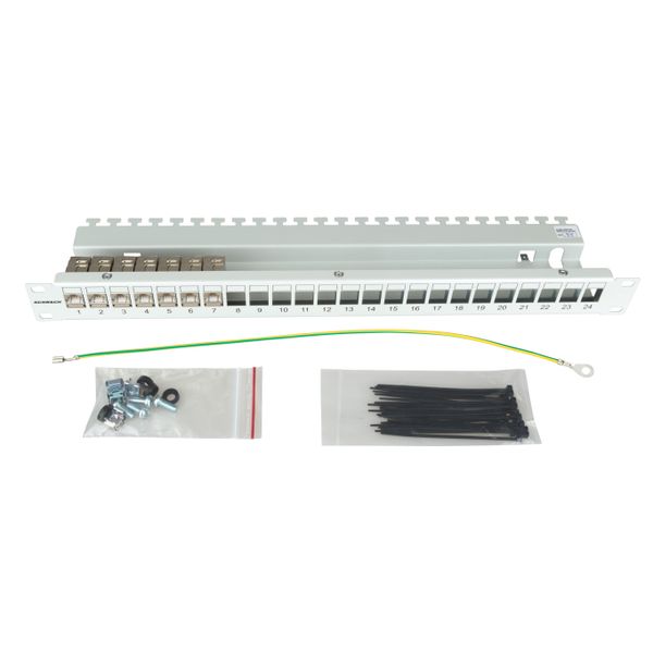 Patchpanel 19" empty for 24 modules (SFA)(SFB), 1U, RAL7035 image 6