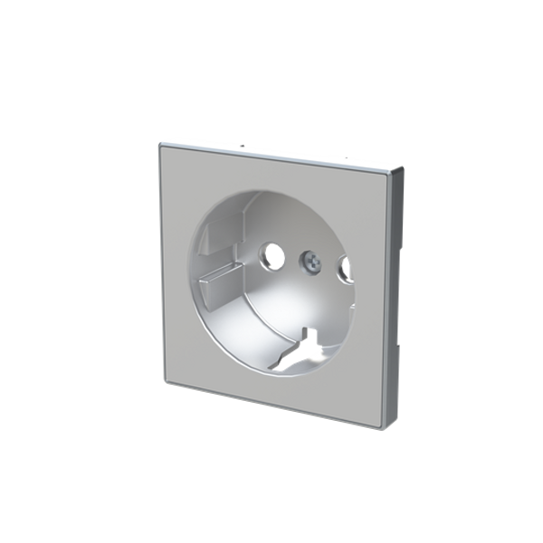 8588.9 PL Flat cover plate for Schuko socket outlet - Silver Socket outlet Central cover plate Silver - Sky Niessen image 2