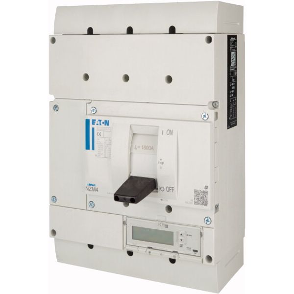 NZM4 PXR25 circuit breaker - integrated energy measurement class 1, 1600A, 4p, variable, Screw terminal image 2