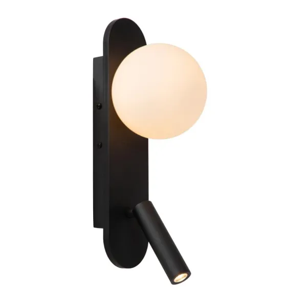 Lucide KELLY - Bedside lamp / Wall lamp - LED - 1x3.5W 3000K - Black image 1