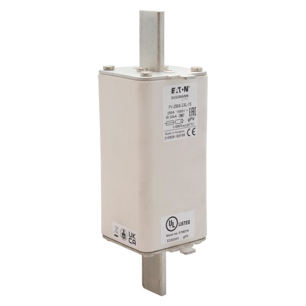 Fuse-link, high speed, 250 A, DC 1500 V, 2XL, 61 x 205 mm, gPV, IEC, UL, with indicator image 14