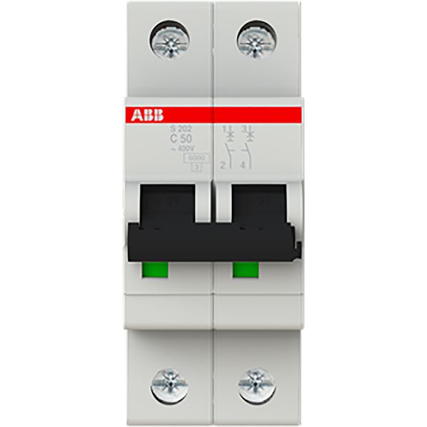 S202-C50 Miniature Circuit Breaker - 2P - C - 50 A image 2