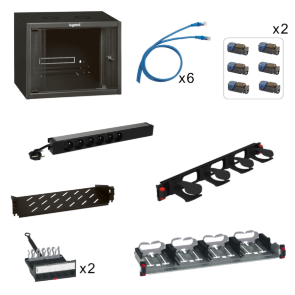 Linkeo 19-inch proximity tertiary pack for installation from 6 RJ45 links image 1