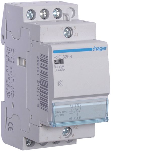 Humfree Contactor 25A, 3NO, 24V image 1