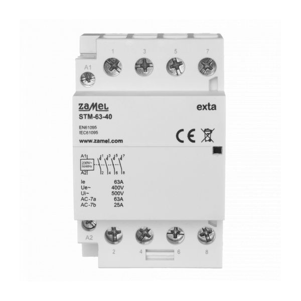 63A 4NO Coil voltage: 230VAC 50/60Hz TYP: STM-63-40 image 1