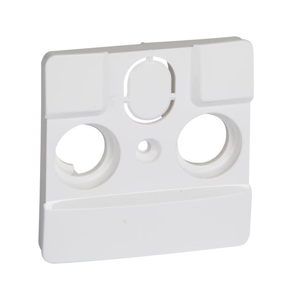 TV-R-SAT cover plate Niloé - 33 mm fixing centers - white image 1